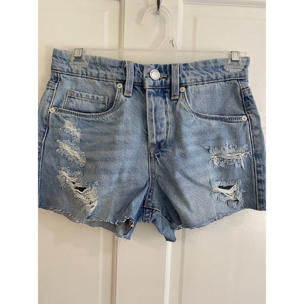 Blank NYC Womens Barrow Vintage High-Rise Distressed Jean Shorts Sz 24 NWT
